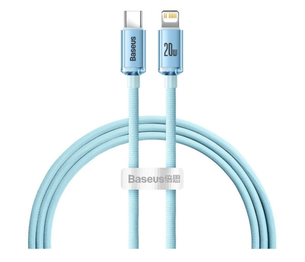 Baseus Kabel Lightning - USB-C Crystal Shine 20W 1.2m (niebieski) - 1245568 - zdjęcie